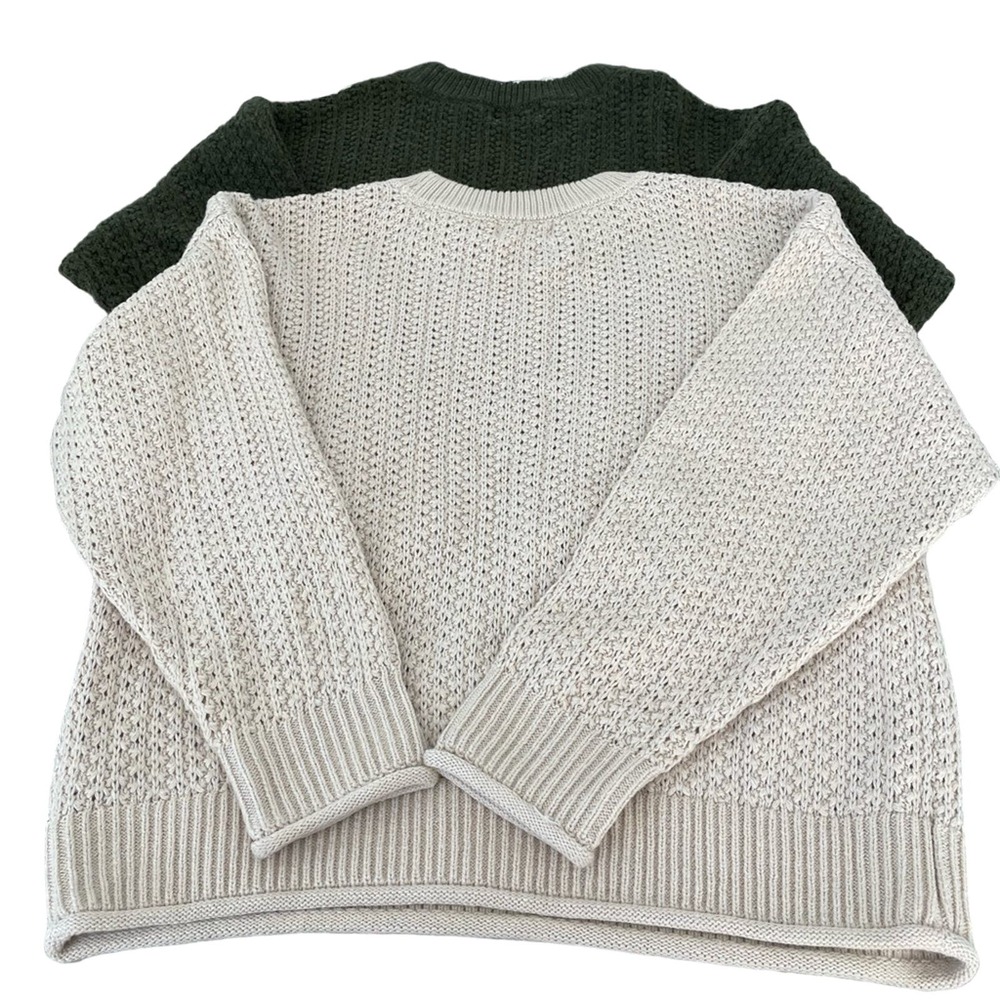 Two Universal Thread Sweaters Size Small Natural … - image 5